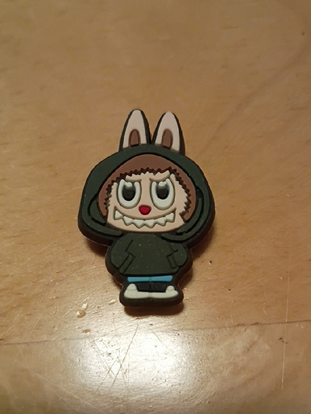 10 for $10 Jibbitz Croc Charms - Labubu Monster Brown in Green Hoodie 4 - New